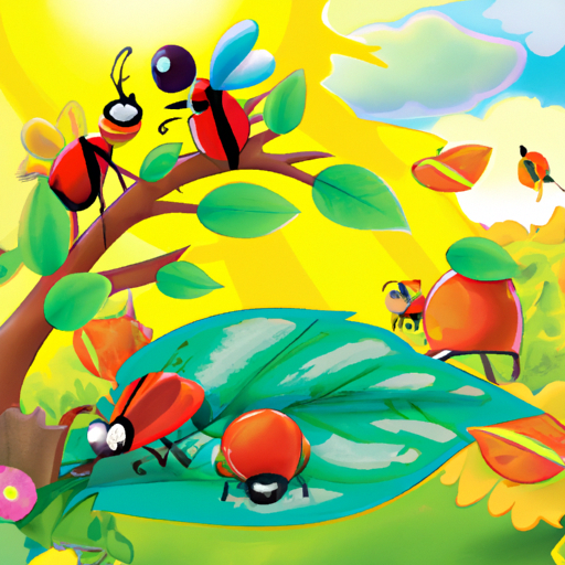 1. תמונה המציגה חרקים מועילים כמו דבורים ו פרת משה רבנו בגינה.