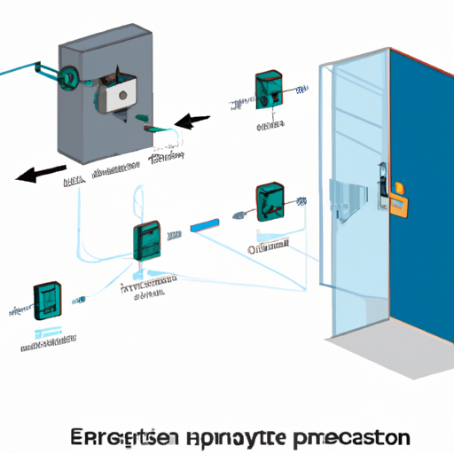 תרשים המתאר את תהליך ההצפנה המשמש במנעולי דלת חכמים כדי להבטיח אבטחה